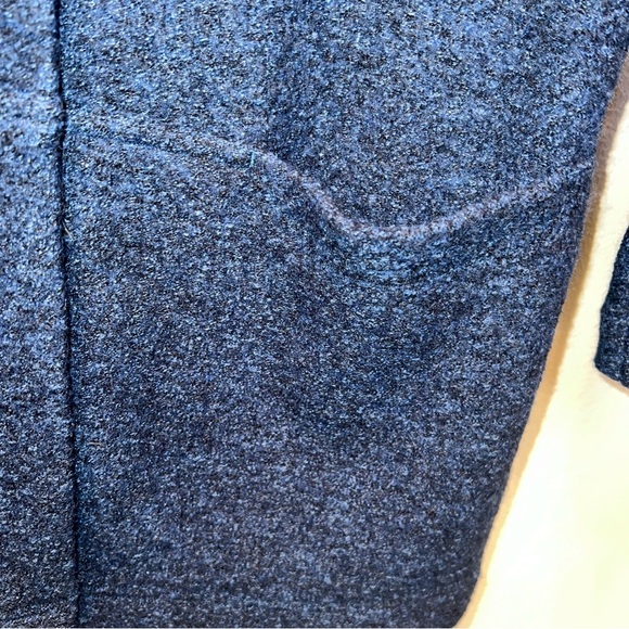 Pure Jill J. Jill Snap Front 3/4 Length Blue Marled Wool Blend Jacket Size XS - Picture 2 of 9